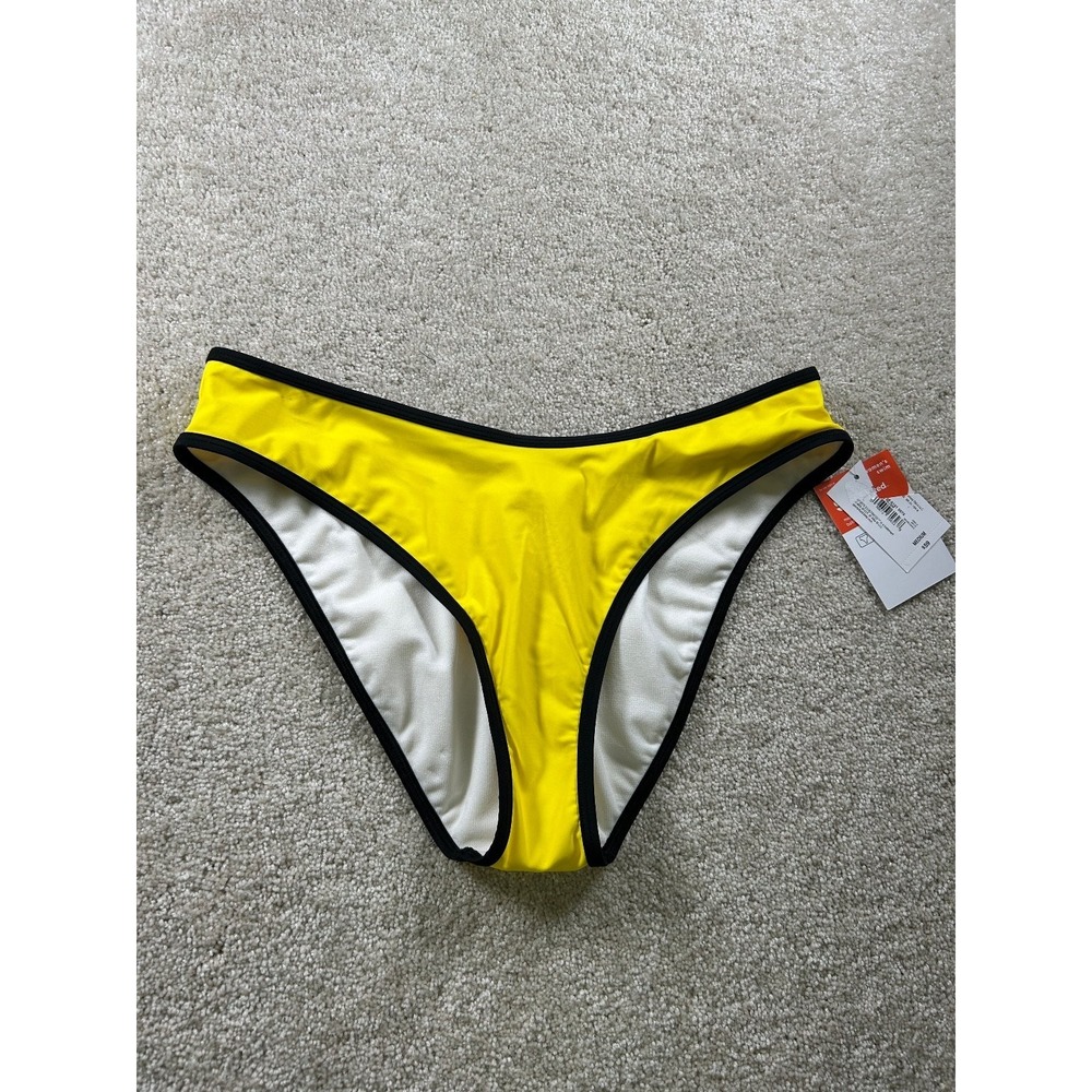 Sports‎ Illustrated Swimwear Women's Yellow Medium Nylon Spandex Bikini Bottom